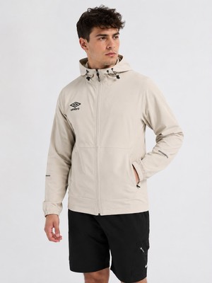 Umbro Milo Hooded Erkek Taş Gri Fermuarlı Kapüşonlu Spor Sweatshirt - FC0501