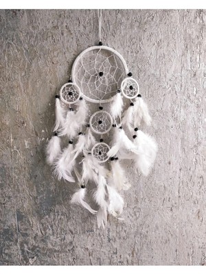 Moontime Alaçatı Düş Kapanı, Rüya Kapanı, Dream Catcher 12CM Beyaz