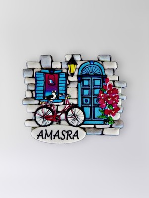 Mundy Amasra Temalı Polyester Kabartmalı  Magnet  7 x 6,5 cm – Dekoratif Hediyelik Buzdolabı Süsü  (KOD:1790)