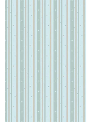 8928-2 Adakids Çocuk Odası Çizgili Duvar Kağıdı, Yeşil, 106 x 10