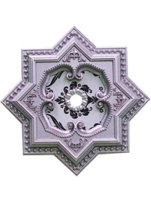 Moontime Alaçatı Decogold 60 cm Yıldız Gümüş Saray Tavan Göbek