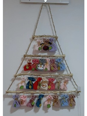 Moontime Alaçatı Adventskalender, Işıklı Duvar Takvimi, Askılı Hediye Kesecikleri Sürpriz!