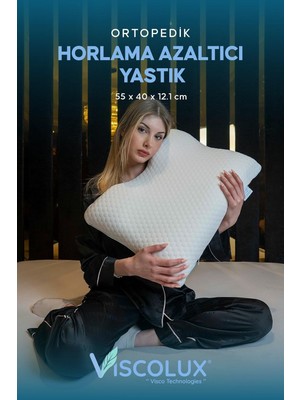 Asitan Horlama Azaltıcı Yastık - Horlama Önleyici Ortopedik Visco Yastık Yeşil 55X40X12/10, Mavi