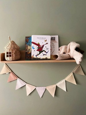 Moontime Alaçatı Flama | Çocuk/bebek Odası Dekor | Üçgen Flama | Banner | Çocuk Odası Süs