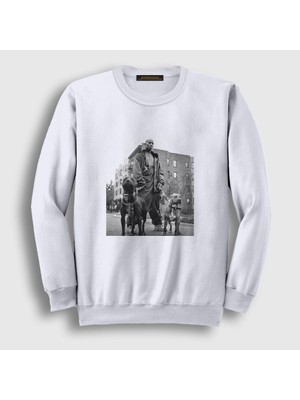 Presmono Unisex Beyaz Pitbulls Dmx Sweatshirt