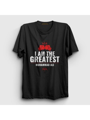 Presmono Unisex Siyah Greatest Muhammed Ali T-Shirt
