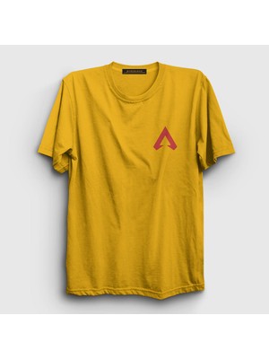 Presmono Unisex Sarı Side Logo Apex Legends T-Shirt