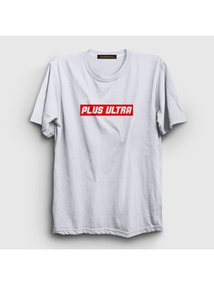 Presmono Unisex Beyaz Plus Ultra Anime Boku No Hero Academia T-Shirt