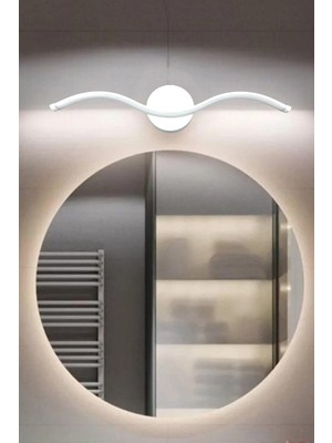 Legacy Wave Modern Tasarım Beyaz Renk Gün Işığı Ledli Banyo - Mutfak - Salon LED Duvar Aplik B