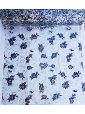 Masa Örtüsü Desenli Şeffaf Masa Örtüsü 1.7mm Kalın Pvc Kaymaz 100 cm x 250 cm