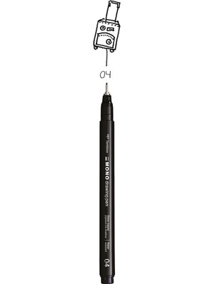 Fineliner Mono Çizim Kalem, Vuruş Genişliği 04 (Yakl. 0,40 Mm), Pigmentli Mürekkep, Suya ve I�