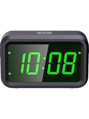 Hibrit Yeşil Led/lcd Otomatik Ekranlı Dijital Çalar Saatler, Küçük Duvar Saati, 12/24 Saat, Ka