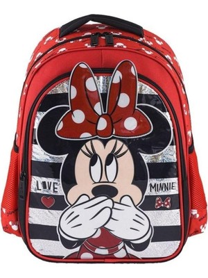 Asitan Minnie Ilkokul Sırt Çantası Due Iconic Forever, 30 x 39 x 11 Cm, Kırmızı