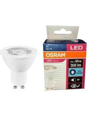 LED Spot Ampul, 4,5W, GU10 Duylu, Beyaz Işık, 10 Adet