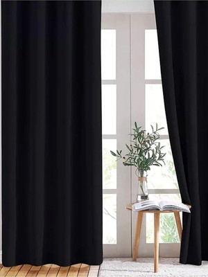 Cortibo Blackout Karartma Fon Perde Siyah, 200 x 200