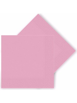 Renkli Kağıt Peçete 20'li Pembe Renk 33X33