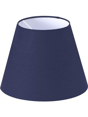 Lit Dizayn Lambader Başlık Lacivert Konik Şapka 38X30X22 cm Dekoratif Özel Yüksek Kalite Kumaş