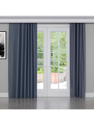 Fabric Design Blackout Açık Lacivert Karartma Özellikli Fon Perde 200 x 270