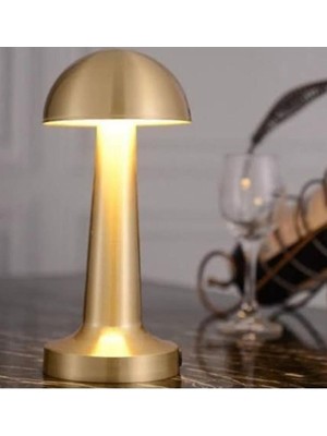 Antik Gold Altın Sarısı Retro Lizbon Dekoratif USB Şarjlı Masa Lambası CT8429,GOLD,20 x 10