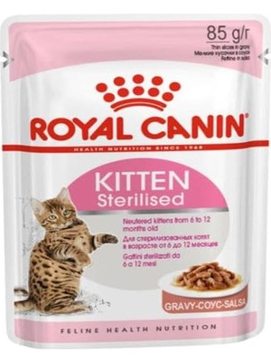 Kitten Sterilised Gravy Yavru Kedi Yaş Maması, 12 x 85 gr