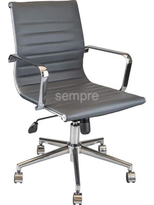 Ofis Krom Çalışma Koltuğu & Ergonomik Ayarlanabilir Ofis Koltuk Tasarımı & 360 Derece Dönebil
