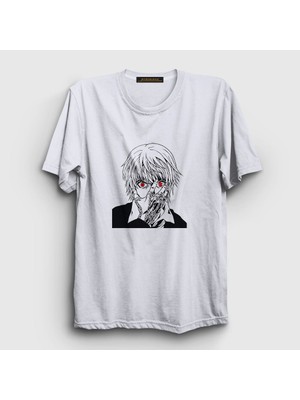 Presmono Unisex Beyaz Kurapika Anime Hunter x Hunter T-Shirt