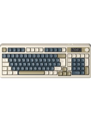 S99 Pro Retro Rgb Gaming 3 Modlu Bluetooth/2.4ghz/usb-C Kablosuz Makrolu Türkçe Q Klavye (Lacivert