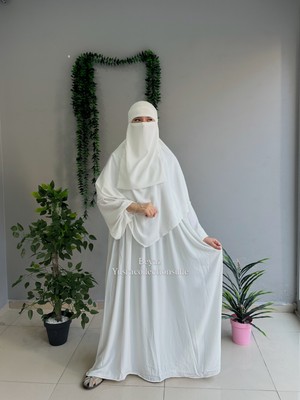 Yüsra Collection Tesettür Asel Takım Elbise Sufle Peçe 3’lü