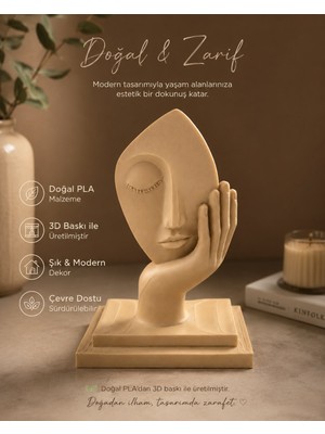 Sylva Concept Modern Soyut Yüz Dekor Objesi – El Detaylı Biblo |ev Dekoru
