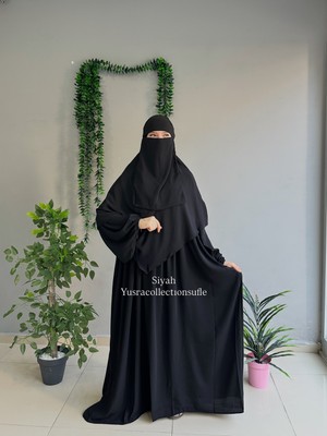 Yüsra Collection Tesettür Asel Takım Elbise Sufle Peçe 3’lü