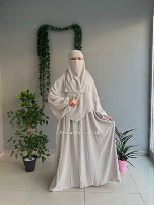 Yüsra Collection Tesettür Asel Takım Elbise Sufle Peçe 3’lü