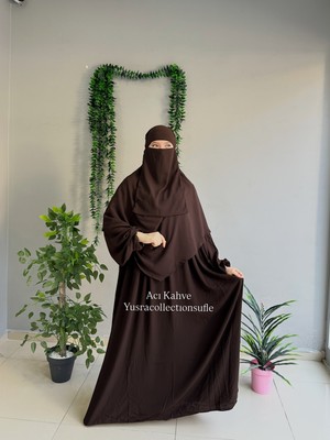 Yüsra Collection Tesettür Asel Takım Elbise Sufle Peçe 3’lü