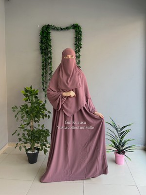 Yüsra Collection Tesettür Asel Takım Elbise Sufle Peçe 3’lü