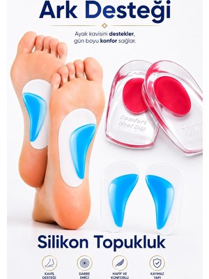 Asitan Ayak Ağrıları Için Topukluk Tabanlık ve Düz Taban Ark Desteği Topuk Dikeni Taban Ağrıların