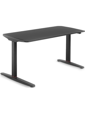 Asitan U-Do Sit&stand Yükseklik Ayarlı Standart Kontrol Panelli Çalışma Masası - Hdf Toz Boya, Siyah