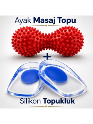 Asitan Topuk Dikenine Ağrılarına Özel Set - Silikon Topukluk Tabanlık Topuk Dikeni Tabanlık ve Ayak D
