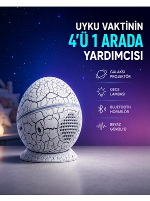 Poebgo Familys Dinozor Yumurtası Tasarımlı Gece Lambası – Müzik ve Işık Senkronizasyonlu