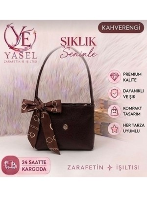 Yasel Takı & Çanta Fular Detaylı Omuz & El Çantası Suni Deri