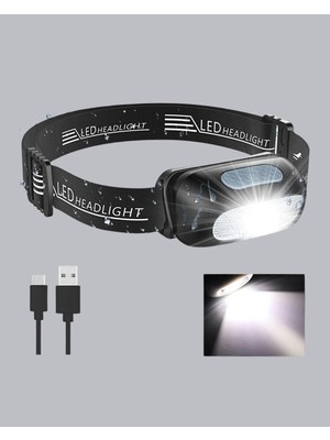 Poebgo Familys Gece Balıkçılığı Için Ultra Parlak Şarjlı Kafa Lambası | 4 Işık Modu + USB Şarj