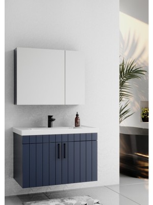 Esranın Dünyası Lacivert Lake 80 cm Banyo Dolabı
