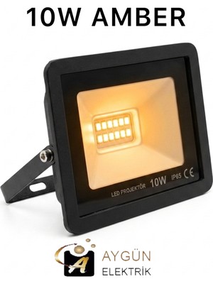 Aygün Elektrik 10W IP65 LED Projektör (1000LM) – Amber