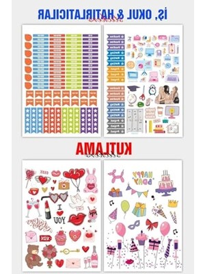 Aydogan's 900+ Adet Sticker Defteri, My Dıy, Planlayıcı ve Günlük Için