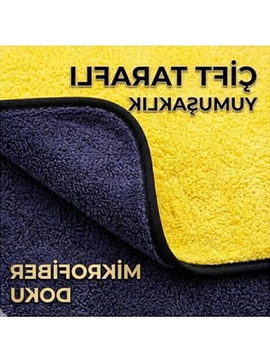 Aydogan's 50X70 cm Mikrofiber Oto Kurulama Bezi, 380 Gsm Süper Emici ve Çizmez