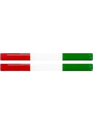 Aydogan's Italya Bayrağı, 2'li Çubuk 3D Sticker