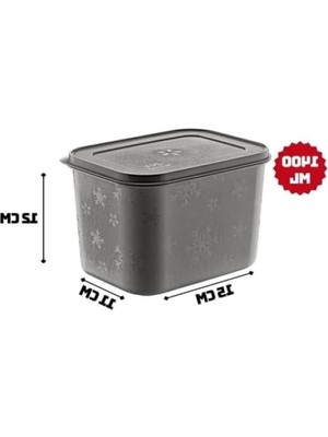 Aydogan's 1400ML No Frost Silikon Saklama Kabı, Kapaklı