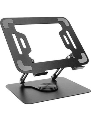 Aydogan's 360 Derece Dönen Tabanlı Katlanabilir Laptop Standı (Koyu Gri)