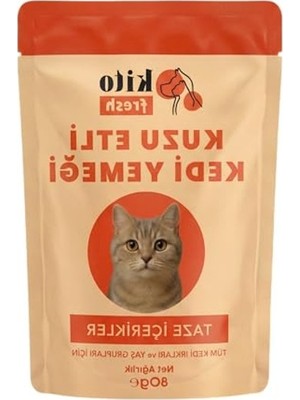 Aydogan's Kedi Yemeği, Kuzu Etli 80 gr Paket, Taze Içerik