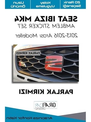 Aydogan's Parlak Siyah Amblem Kaplama Sticker Seti, Seat Ibiza Mk4 Için