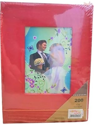 Fotoğraf Resim Albüm 10X15 cm 200'LÜK Kırmızı