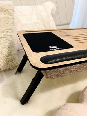 Aydogan's Katlanır Laptop Sehpası - Minderli, Telefon ve Tablet Bölmeli